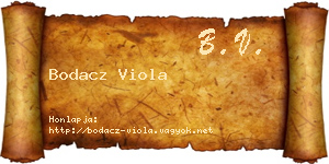 Bodacz Viola névjegykártya